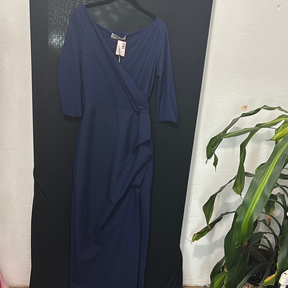 Chiara Boni Midnight Blue Long Sleeve Dress
